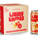 Living Things Soda Peach & Blood Orange 4x330ml