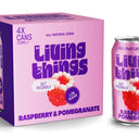 Living Things Soda Raspberry & Pomegranate 4x330ml