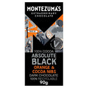 Montezuma's Absolute Black 100% Chocolate with Orange and Cocoa Nibs 90g