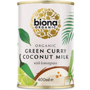 Biona Green Curry Coconut Milk with Lemongrass 400g