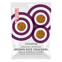 Clearspring Organic Japanese Brown Rice Crackers Black Pepper & Tamari 40g