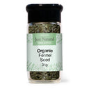 Just Natural Organic Fennel Seed Glass Jar 34g