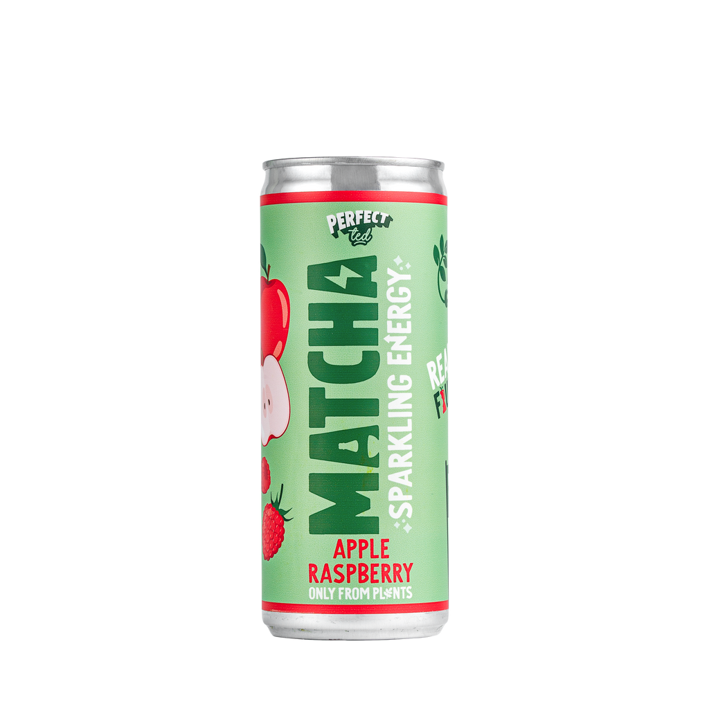 Perfect Ted Sparkling Matcha Energy Apple Raspberry 250ml